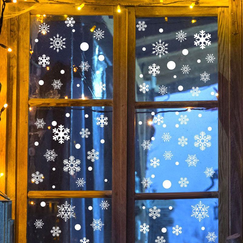 Snowflake Electrostatic Stickers Scene Layout Glass Door Window Stickers New Year Decorations Christmas Stickers - Image 4